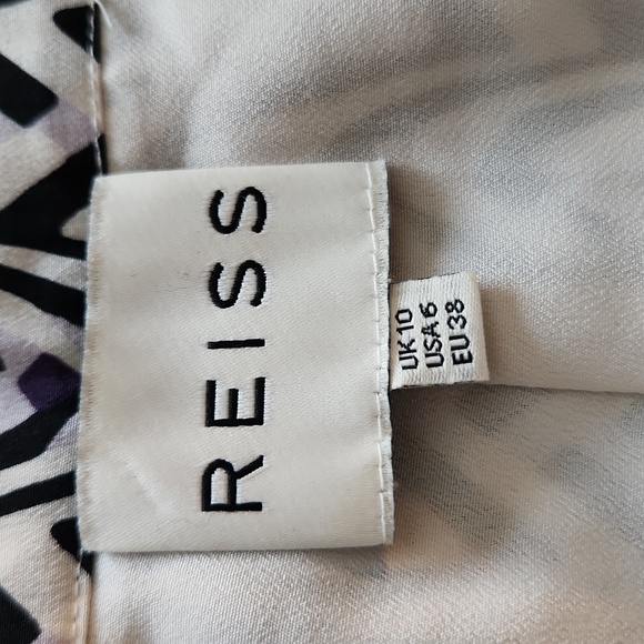 REISS | $195 Christa Printed Silk Mini Skirt - Picture 7 of 7